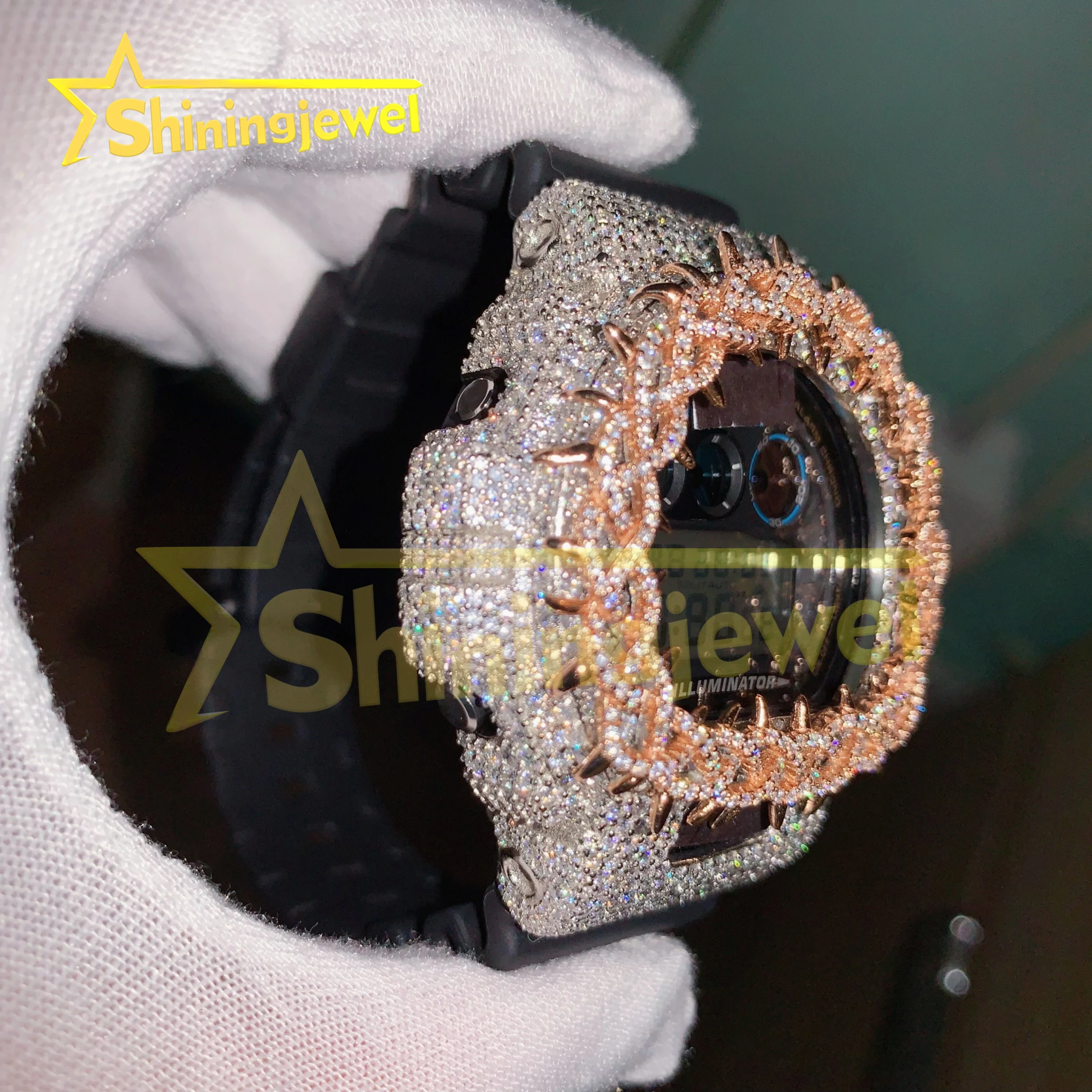 Crazy Popular Thorn Design DW6900 Moissanite Watch Bezel & Case