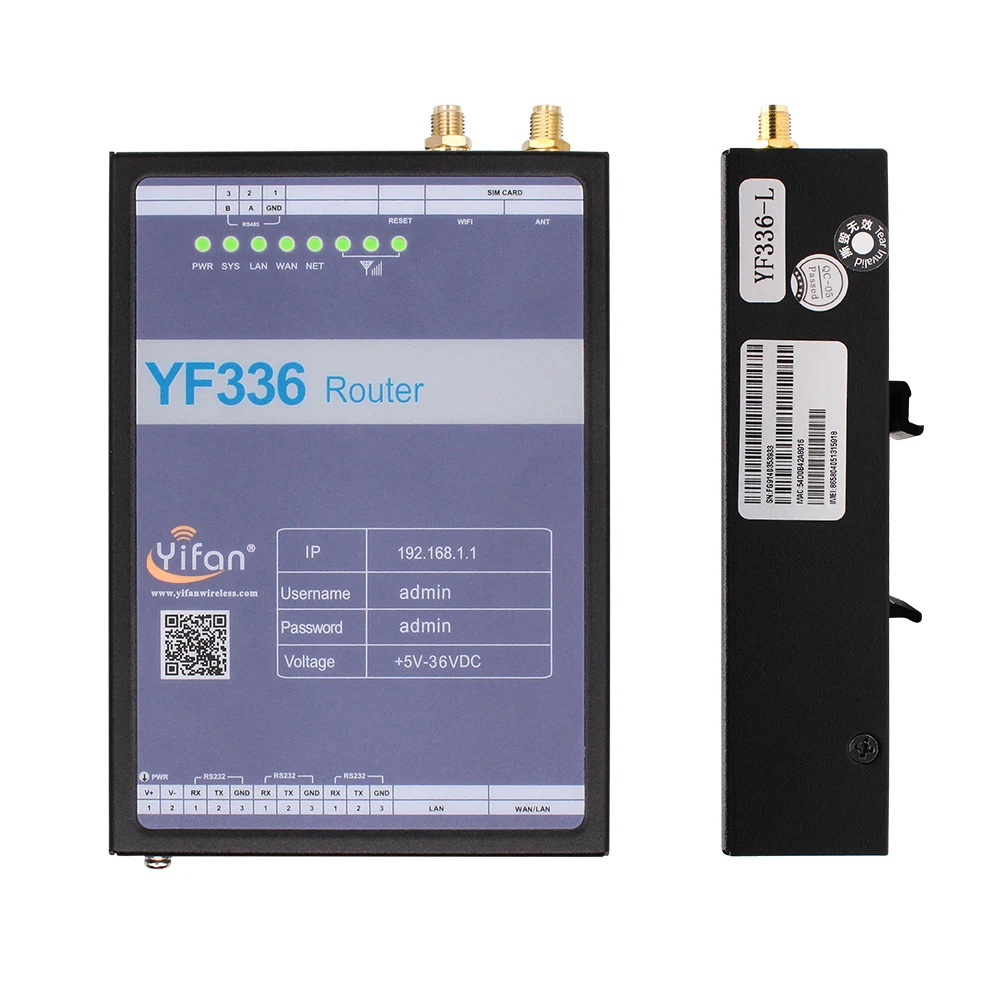 YF336-L Cellular IoT VPN Router Single 3G 4G Sim Card Modem Verizon WEP 2.4G RS485 Firewall Data for Enterprise WiFi Sharing