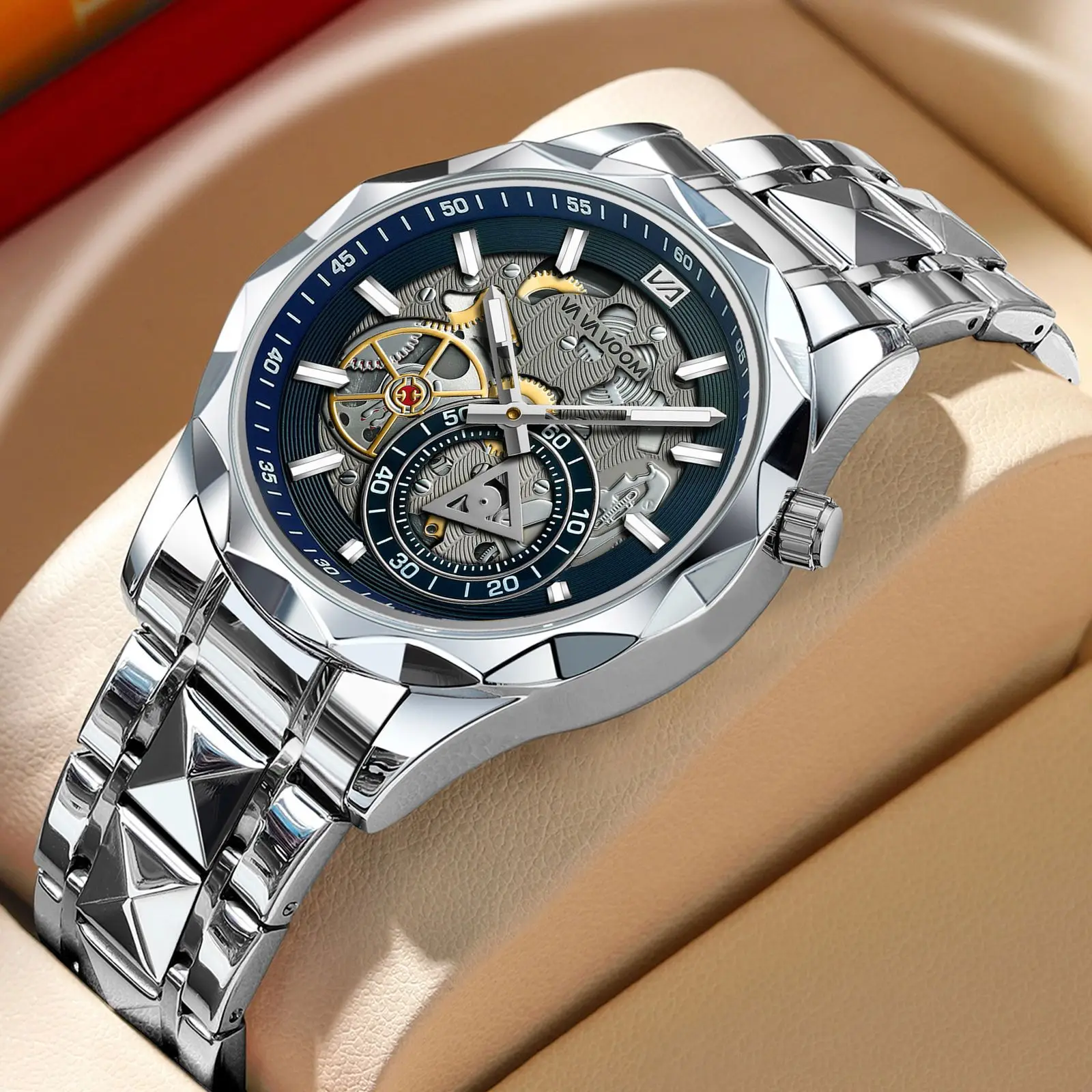 VA VA VOOM Luxury Watches for Men - Water Resistant & Luminous