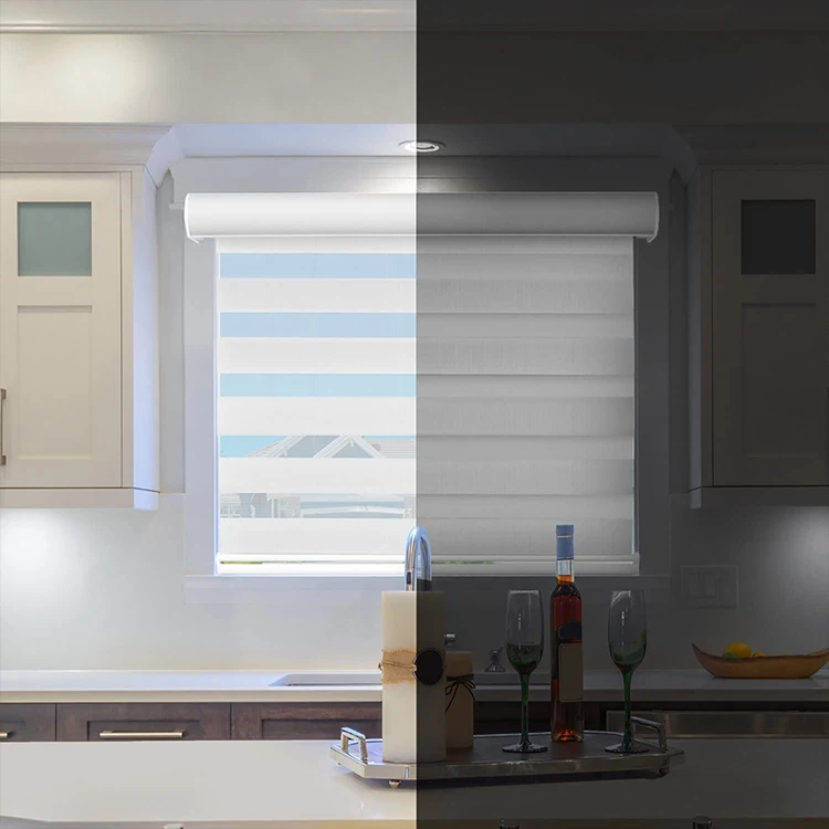 Hot Selling Horizontal Decorative Blinds Fancy Zebra Blinds Cordless For Living Room