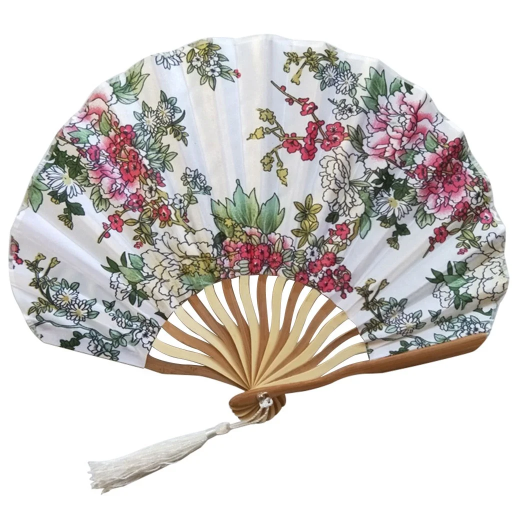 Pip Wedding Hand Fragrant Party Carved Bamboo Folding Fan Chinese Wooden Fan UK 