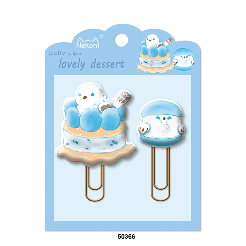 Nekoni Cute Bookmark Decorative Soft PVC Rubber Cartoon Holder Bookmark Custom Office Paper Clip Kawaii Paper Clip