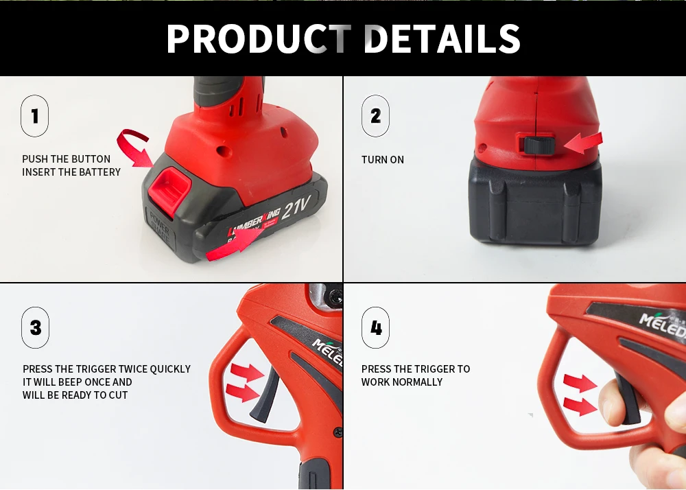 35 Mm Grapevine Electric Pruner Battery-powered Brushless Chain Saw ...