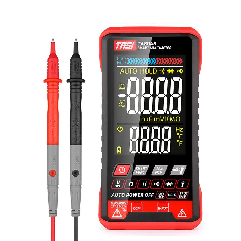 TASI TA804B 5999 Counts Multimeter Digital AC DC 600V Color LCD Screen Professional Smart Multimeters, Digital Multimeters
