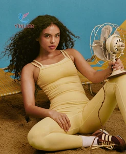 Two Pieces Patchwork Top Gym Clothes Gym Clothing High Elastic Essentials Sleeveless Yoga Tops for Women