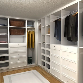 Morden Design Latest Wardrobe Design Build In Wood White Closet ...