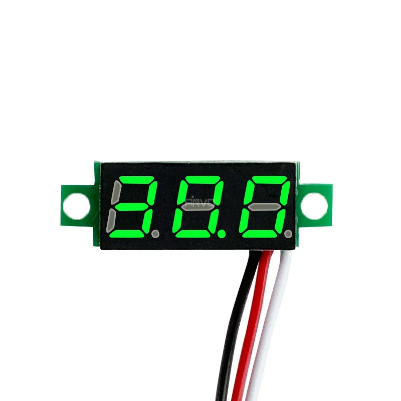 Маленький цифровой 0 28 дюймовый светодиодный вольтметр с тремя проводами 100 в дисплей Вольтметр постоянного