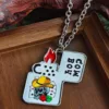 Silver Black chain lighter