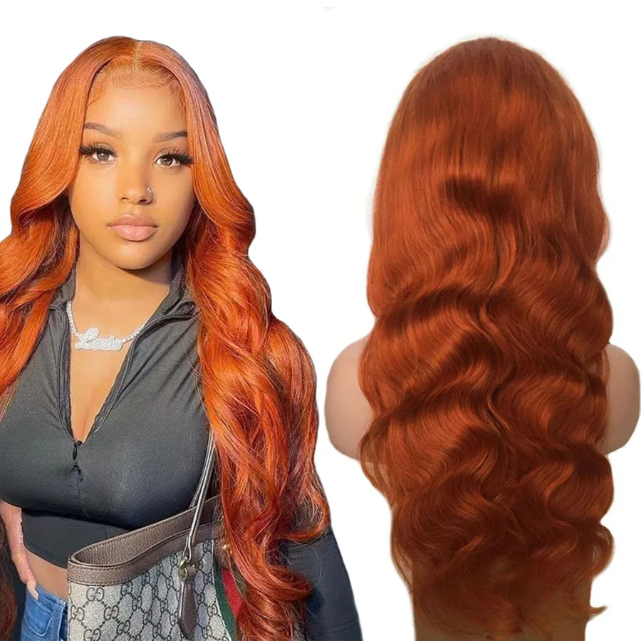 Source Low Price 350 Orange Ginger Colored Wigs Human Hair Lace