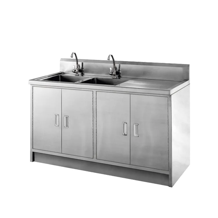 Operated Hand Wash Sink Stainless Steel Hospital 2 Person Medical Hand Wash Sink