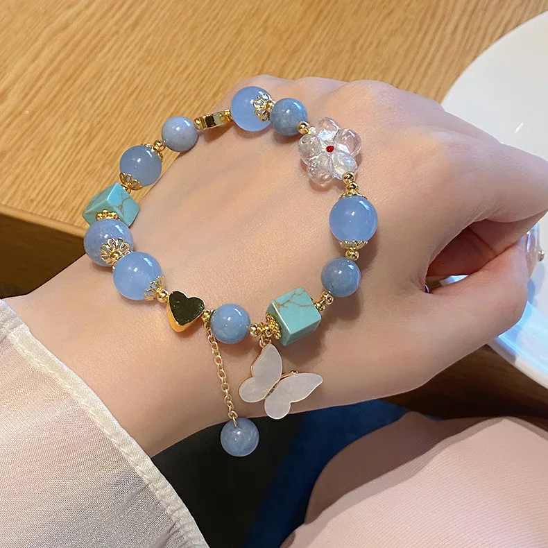 Korean Exquisite Fashion Style - Gem Stone Crystal Bracelet