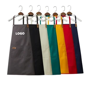 Factory Direct Custom Logo Unisex Canvas Apron Embroidered Waiter Apron