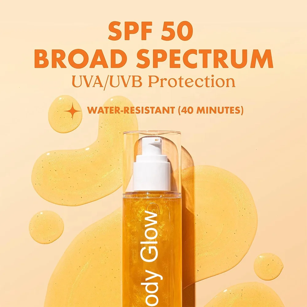 Body Glow Waterproof And Sunscreen Spf 50 Protection Shimmer Makeup