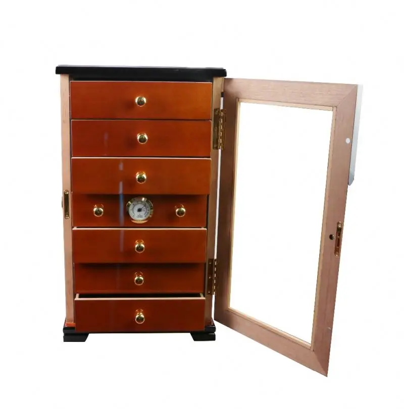 
Модный деревянный шкаф для сигар с 7 ящиками 