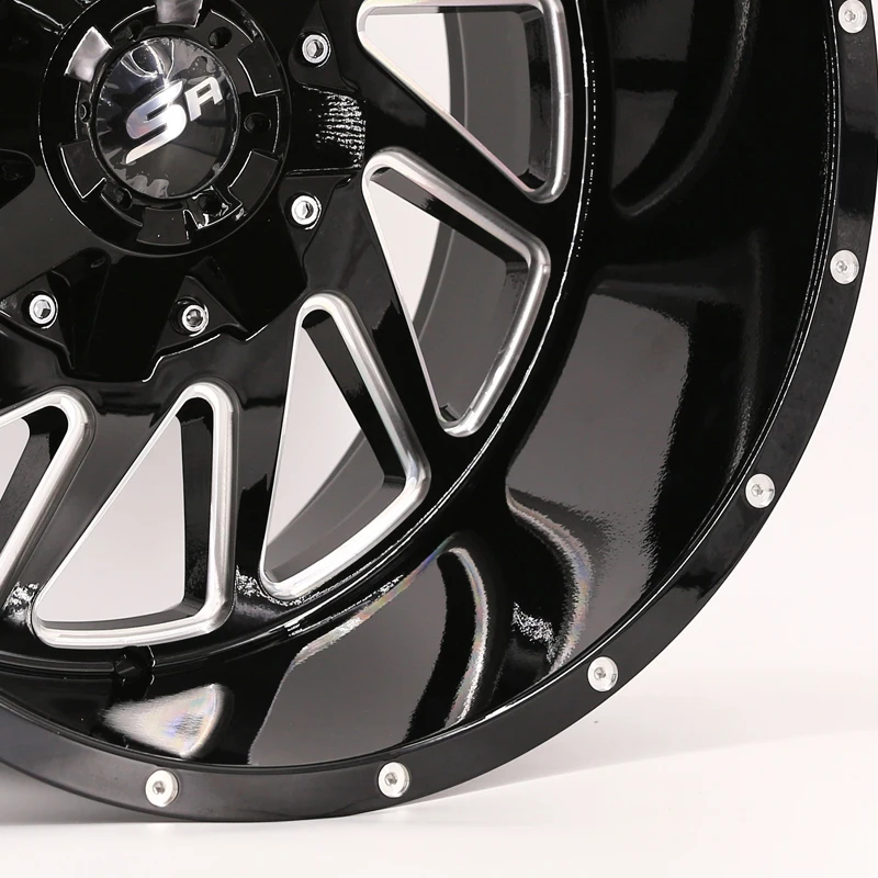 Factory Custom Offroad 4x4 Vehicle 20 Rines Deep Dish Black Alloy Wheel Rim