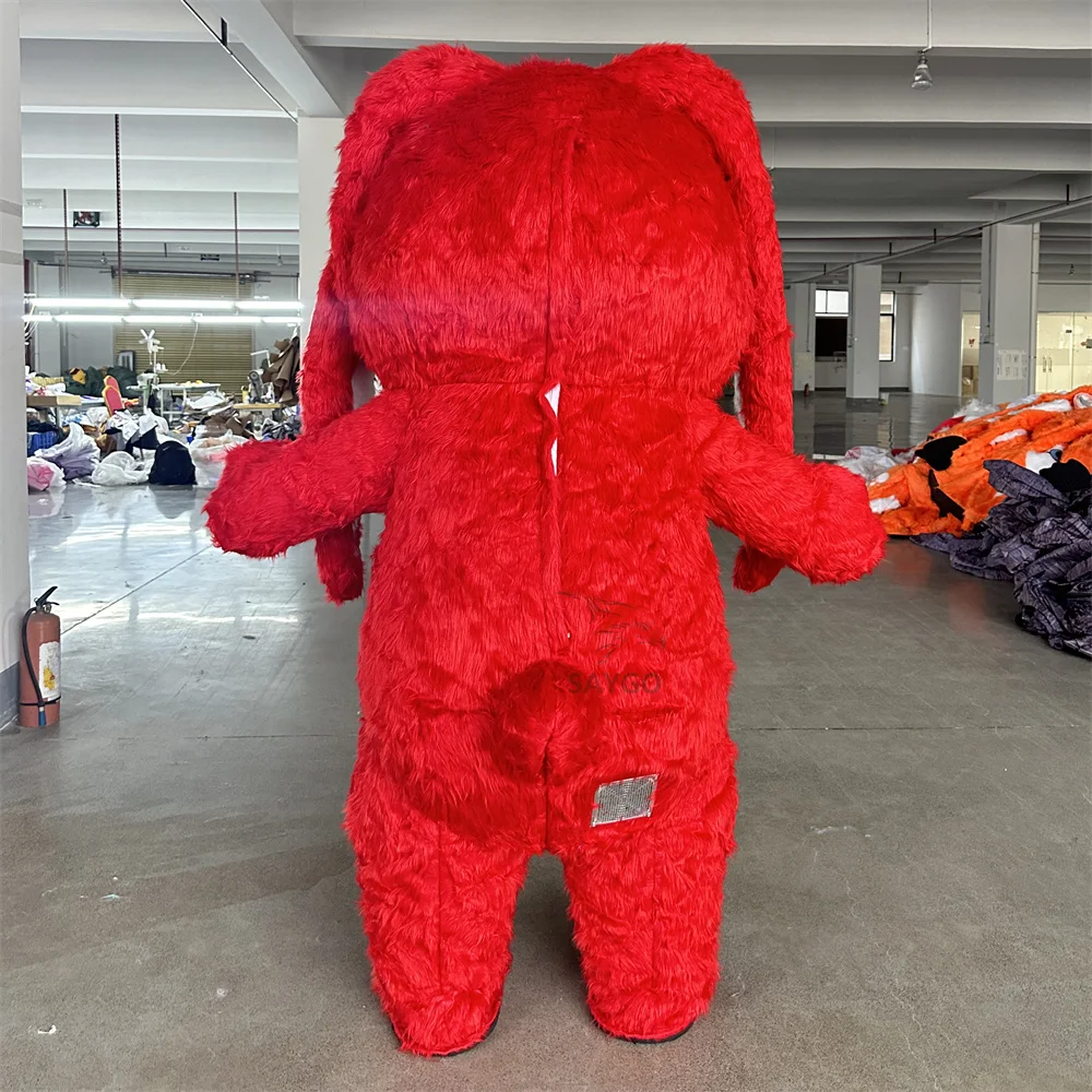 Women Cosplay 2m 2.6m Choice Red Easter Bunny Mascot Costume Inflate Hare Rabbit Costume Onesie Suits for Sale
