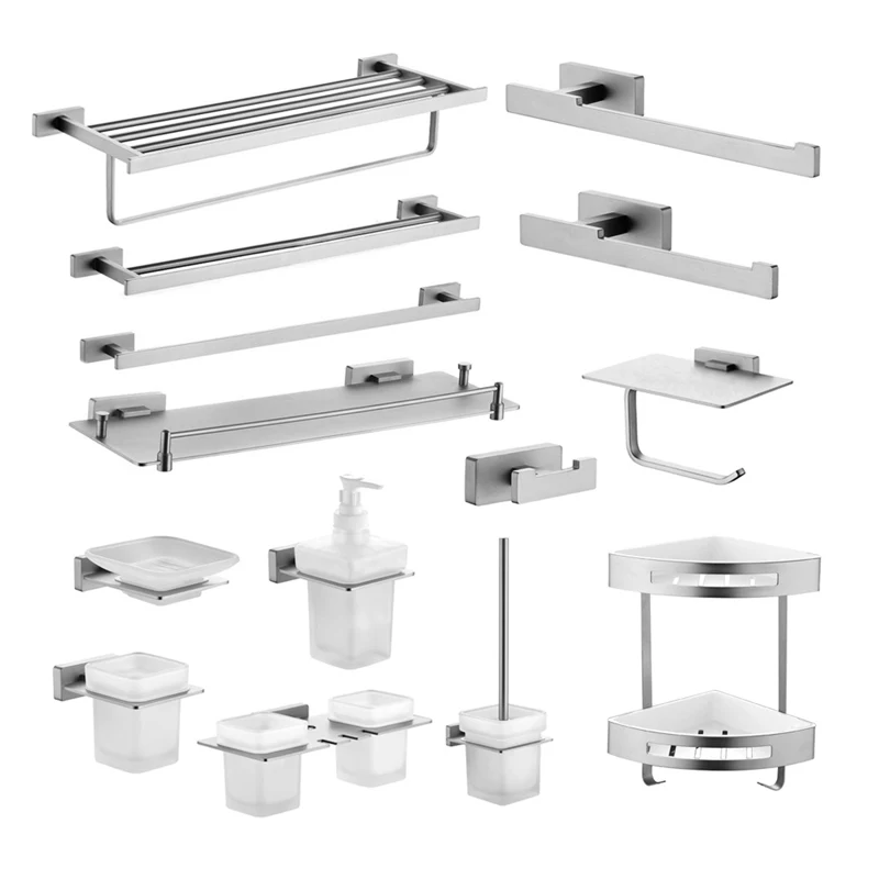 Wall Mounted Modern Bathroom Hardware Set 304 Stainless Steel Bath Bathroom  Accessories Set Painting Design Bathroom Decoration - Bath Hardware Sets -  AliExpress