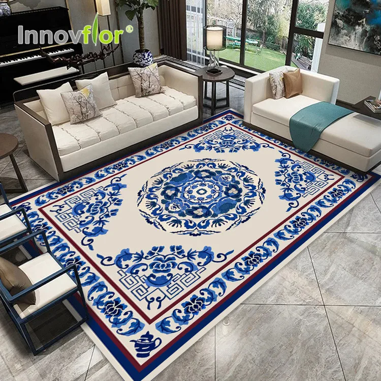 classic chinateppich industrial carpet tiles blue