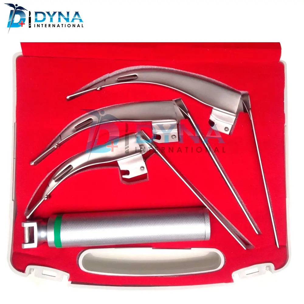 Mccoy Flexi-tip Fiberoptic Led Laryngoscope Set- Blade # 2 &3 &4 Medium ...