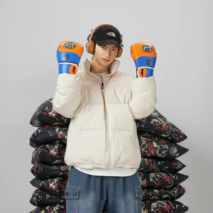 OEM & ODM American Retro Style Men's Cotton-Padded Winter Jacket Trendy Brand Stand Customized R&D Zipper