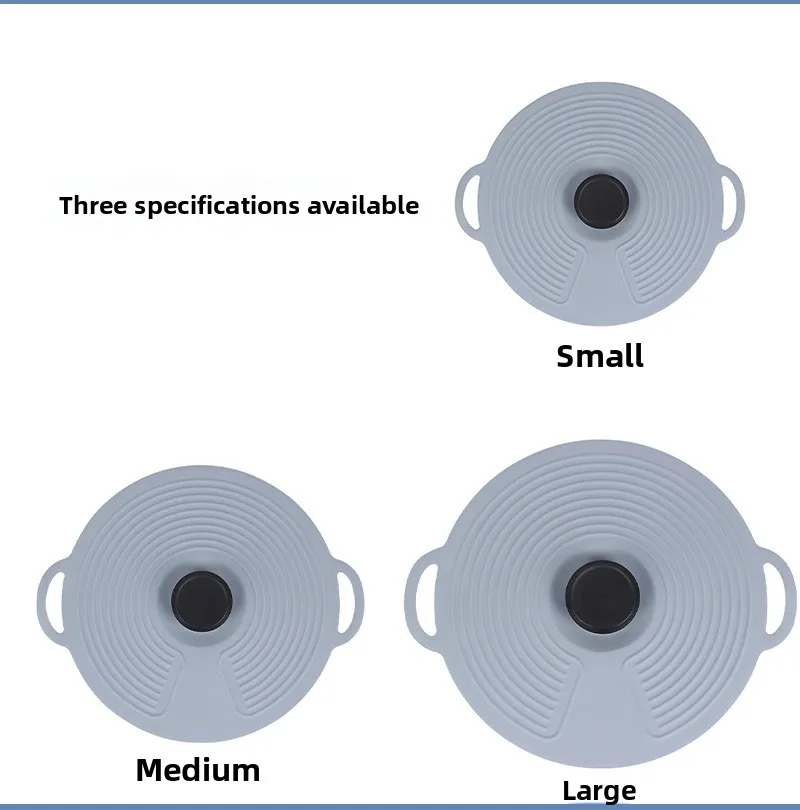 3-Piece Set Silicone Anti-Overflow Dustproof Fresh-Keeping Seal Anti-Slip Kitchen Bowl Cover Fresh-Keeping Pot Parts factory