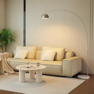 Nordic Luxury Standing Hotel Marble Black Metal Designer Elegant Modern Fishing Floor Lamps for Living Room