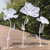 White silk with pole base