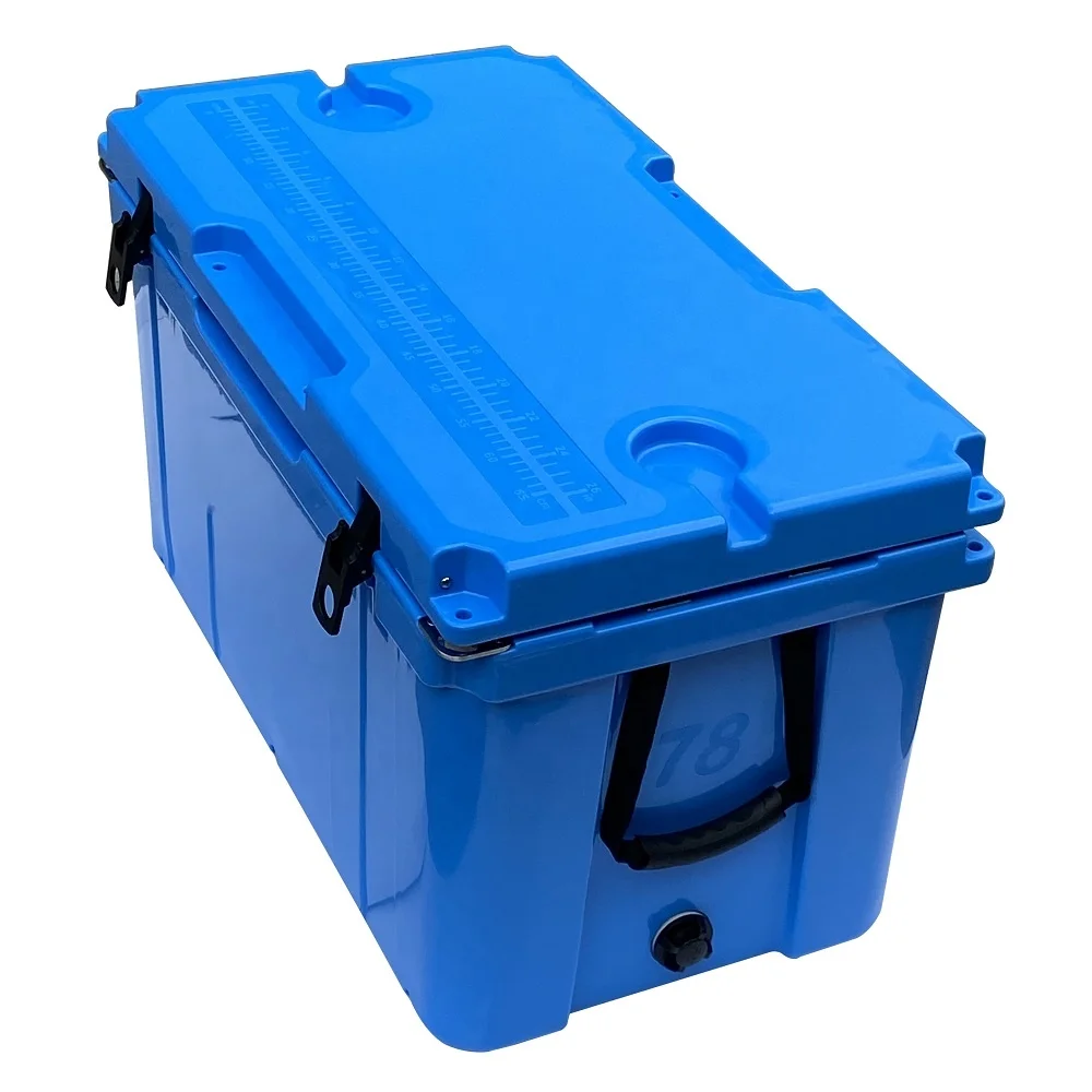 Transport Storage Box 80l White Rotomolded Dry Ice Container Heavy Duty Plastic Food Custom PE Insulated Lunch Box Molded Letter