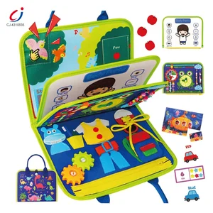 Chengji Learning Board Pack Cloth Book Busy Board Toddler Early Education Cognitive Montessori Sensory Activities Busy Board