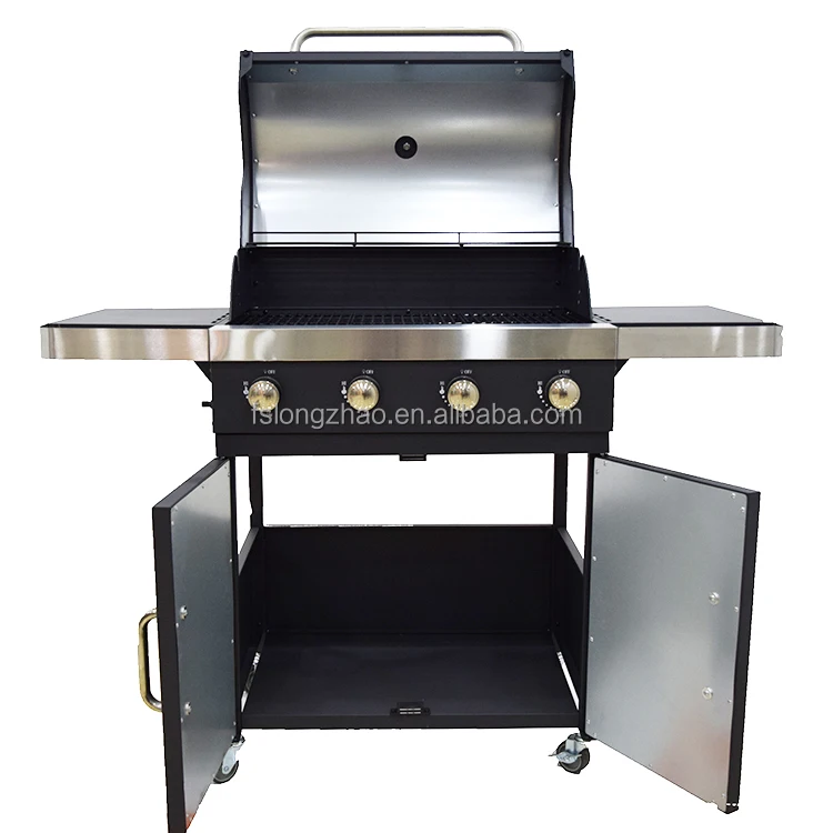 CE Approval Hot Sale Europe 4 Burner LPG Gas Barbecue Grill 6601-4011B4