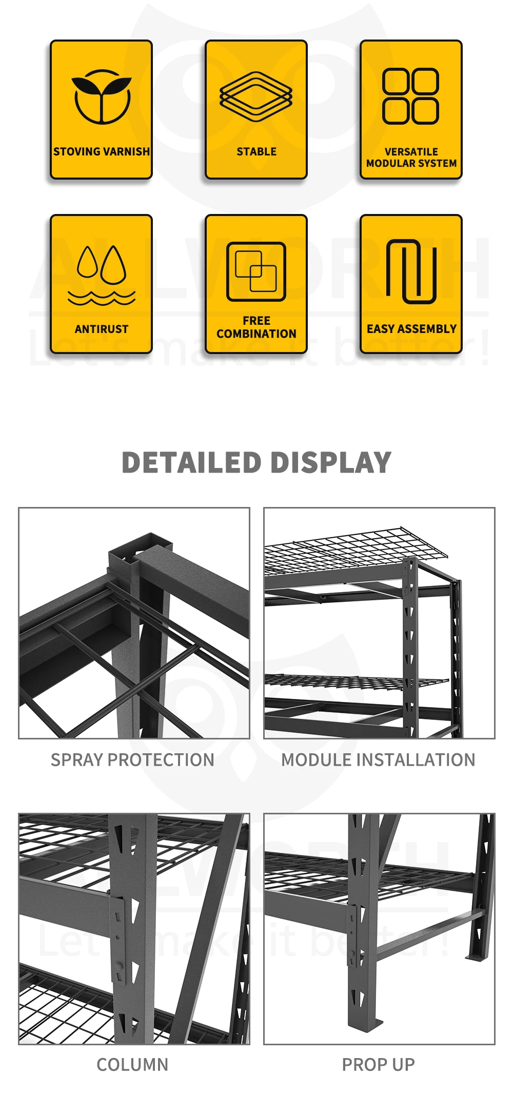 Wire Mesh Shelf Heavy Duty Warehouse Rack Storage Rack| Alibaba.com