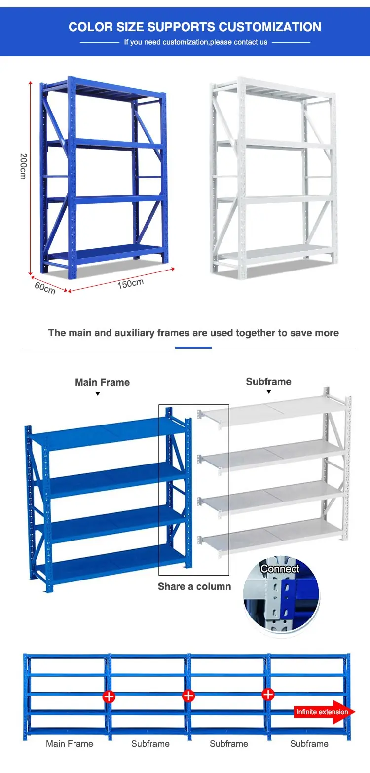 Morgie Steel Racks With Adjustable Utility Shelves 3 Tie Heavy Duty ...