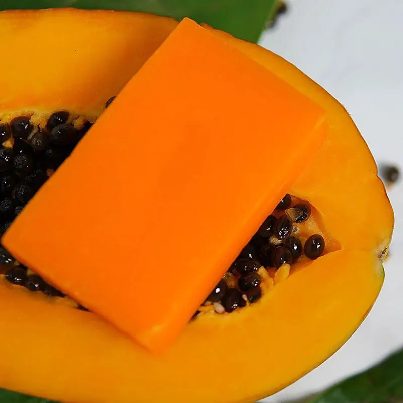 Hot Sales Organic Dark Spot Lightening Exfolianting Orange Extract Papaya Handmade Soap For Anti Acne