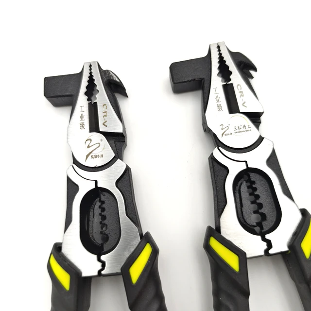 High Quality Multi-Function Steel Wire Plier Sire Stripper Claw Hammer Soft Grip Plastic Handle Household Care OEM Supported