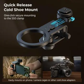 SMALLRIG SSD Holder 2-in-1 SSD Mount Bracket for MagSafe With Cold Shoe Cable Clamp 4779 detail image