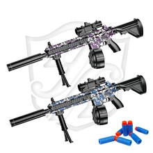 HK416 M416 Electronic for Toy Gun Manual/Automatic Dual Mode Large Capacity Drum Clip 7-8mm Water Beads CS Gel Ball Blaster