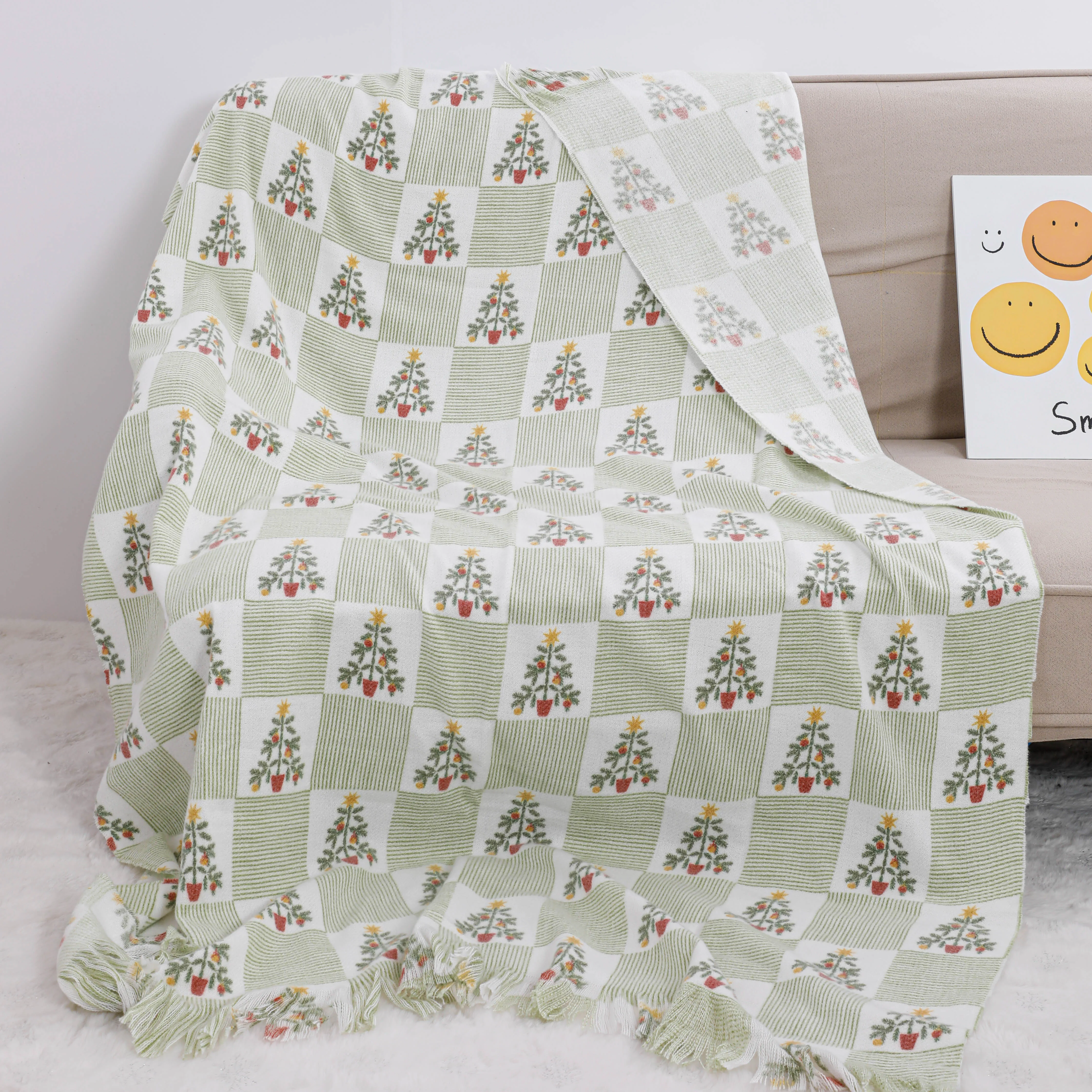 Wholesale Solid High Quality 100% Polyester Printed Mohair Blanket