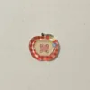Boutons pomme transparents [plaid riz rouge]