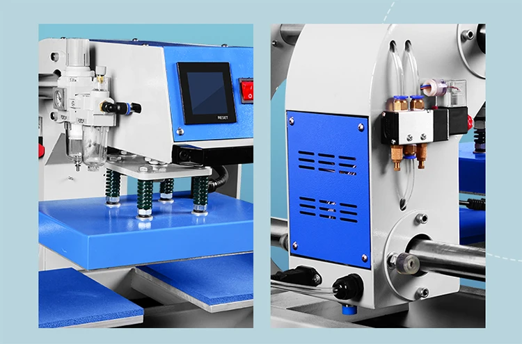 LOGO Label Support ODM Small Double Station Pneumatic Heat Press Transfer Machine for Sale supplier