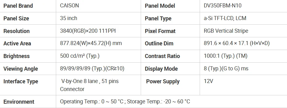 Specifications