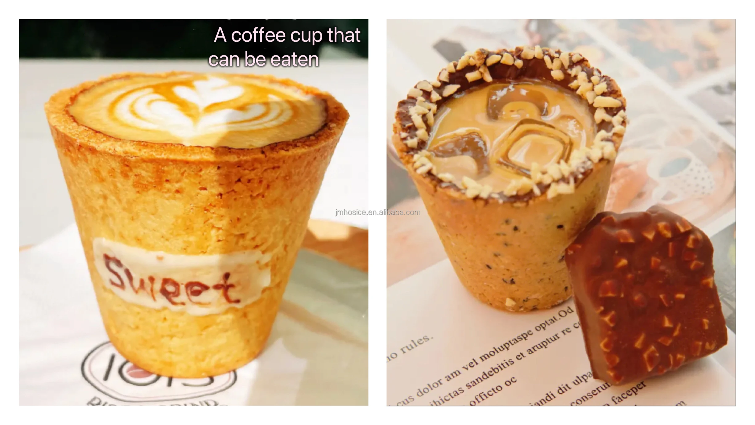 Semi Automatic Chocolate Coating Pizza Cone Edible Coffee Cup Making Machine Edible Biscuit Tea Cup