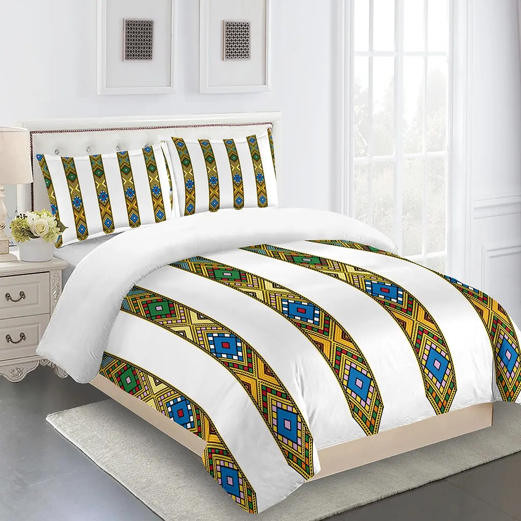 Ethiopian Traditional Saba Telet Customized Design 3d Printed Bedding