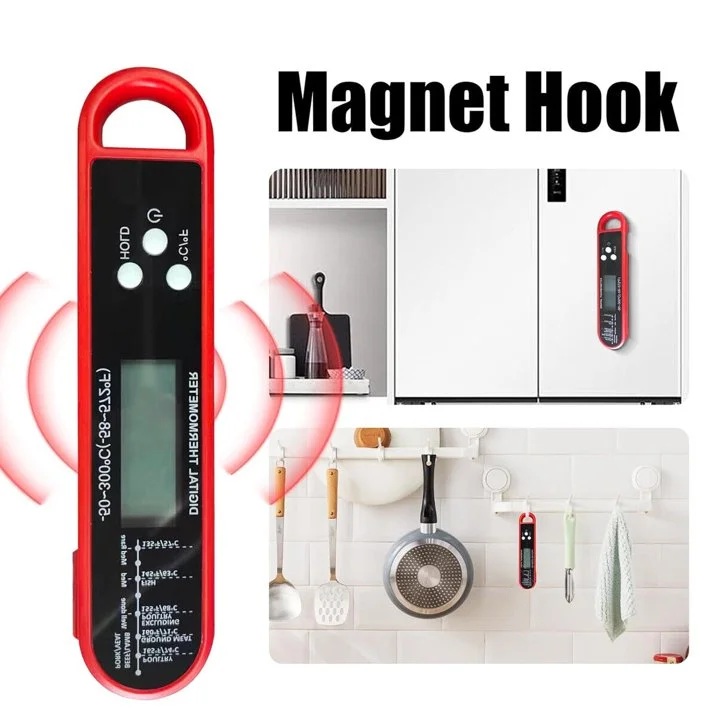 Household Cooking Food Digital Meat Thermometers Folding Waterproof Instant Read Candy BBQ Grilling Thermometer