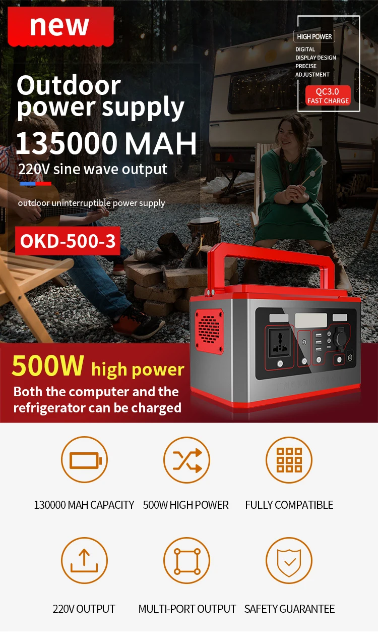 New Technology 500W Mobile Portable Power Station