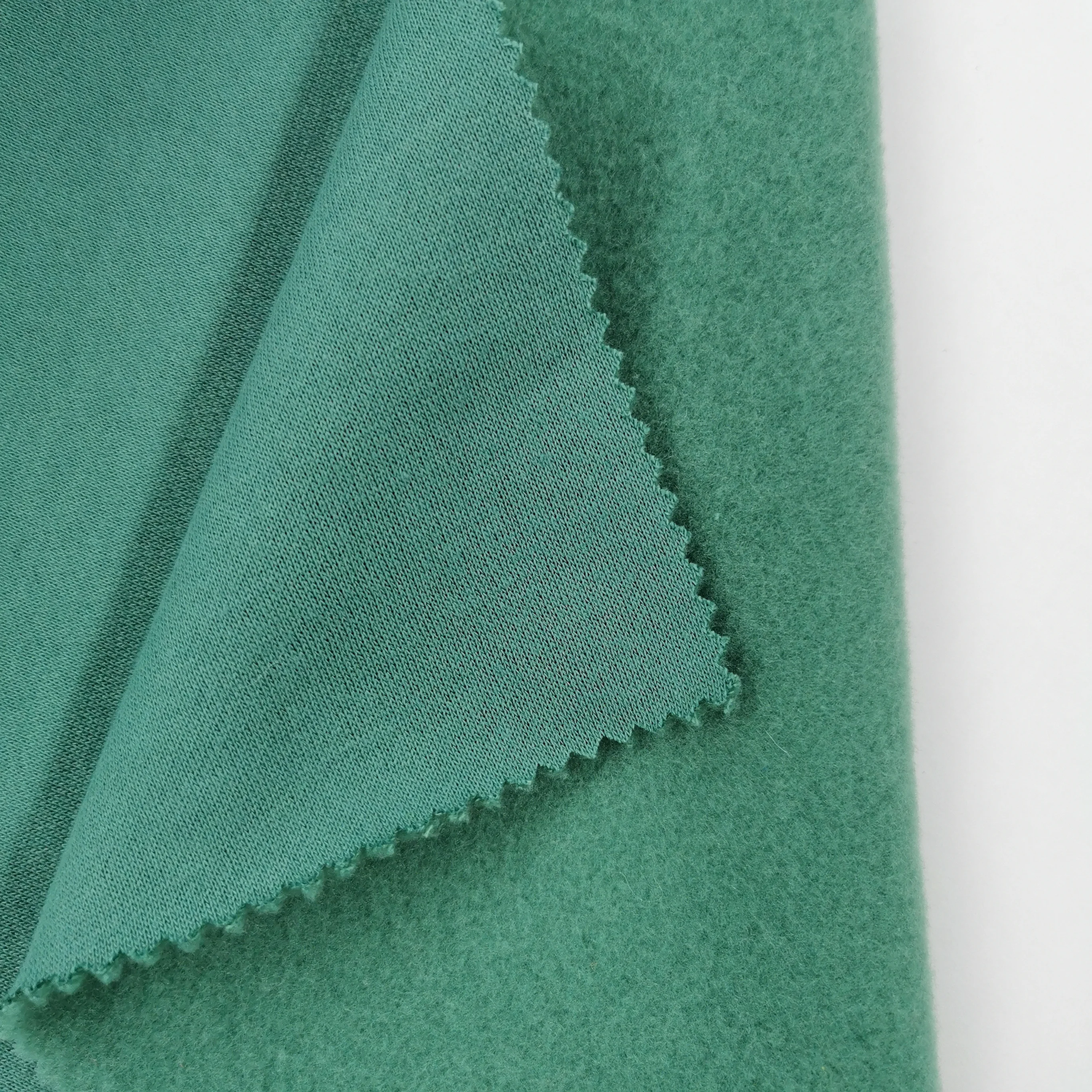T/C French Terry Fabric Brushed Knitting Polyester Cotton Hoodie High Quality Footer Knitted for Sweater Garment Sweatshirts