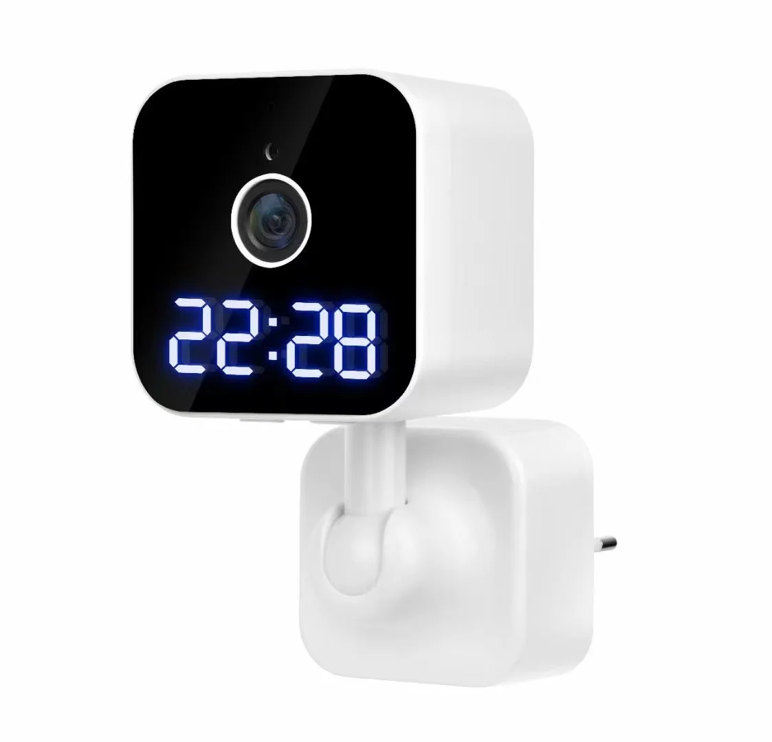 Cctv Camera Alarm Clock P2p IR Night Vision Clock Radio WiFi Wireless Wall Clock Camera