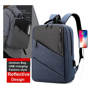 Business Reflecting USB Custom Laptop Backpack Mochila Promotional Men Women Personalized Strong Waterproof Backpack Laptop Bags