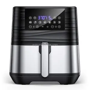 AOJA 2026 Best Selling Electricity-saving air Fryers 7L 8L 9L10L  Non-stick Turn Remind Metal Cavity Stainless Steel Air Fryer