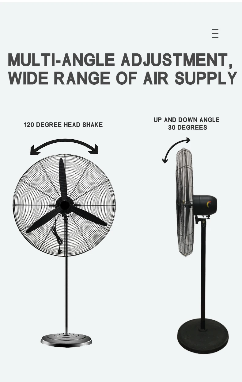 Industrial Electric Wall-mounted Fan, 220V, Plastic - detail 16