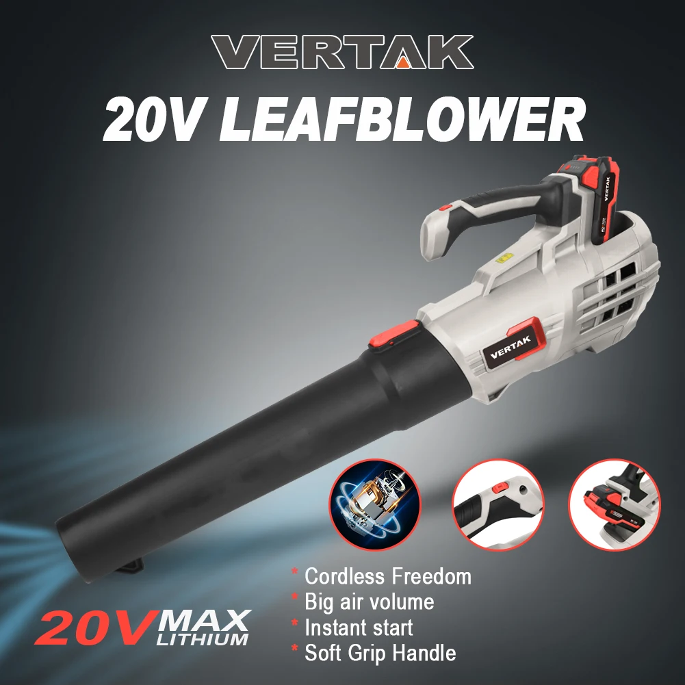 Vertak 20v Wholesale Battery Operated Leaf Blower Back Pack Portable